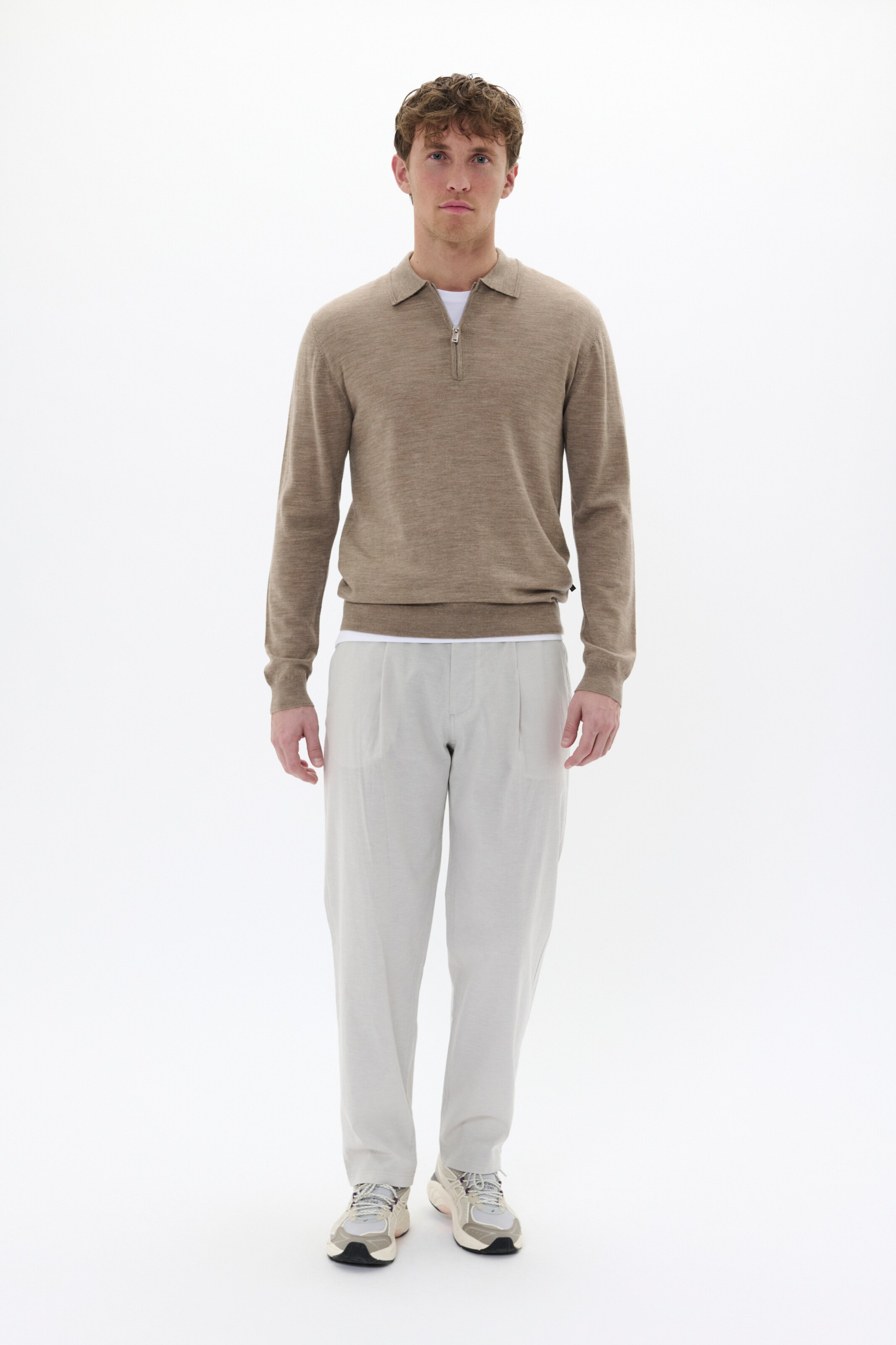 Matinique Pullover 'Polo' in Braun