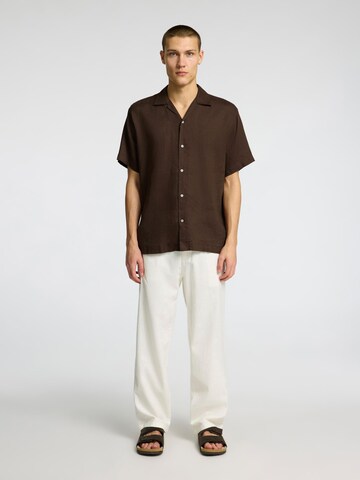 SELECTED HOMME Regular fit Overhemd in Bruin