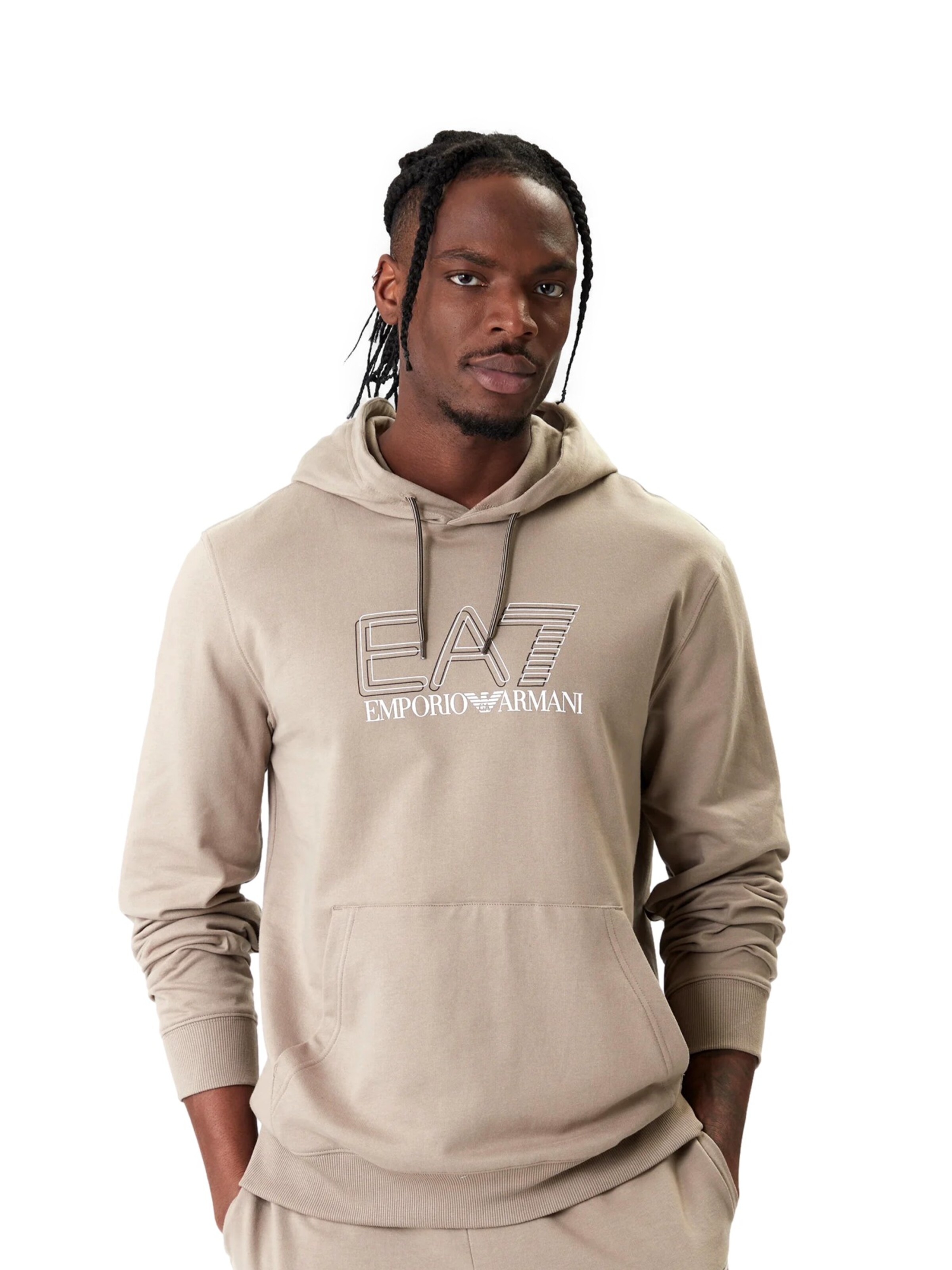 EA7 Emporio Armani Trui in Beige: voorkant