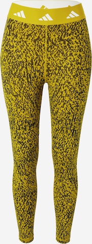 ADIDAS PERFORMANCE Slimfit Sporthose 'Techfit Pixeled Camo' in Grün: predná strana