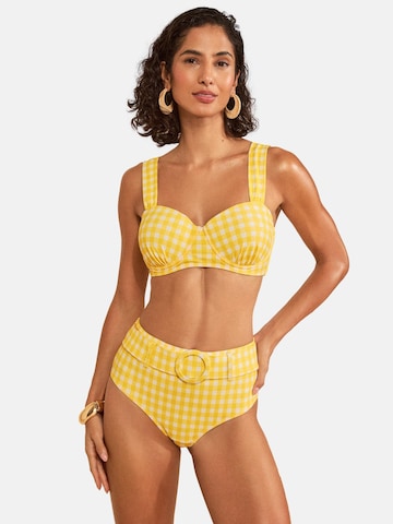 love & roses - Braga de bikini en amarillo: frente