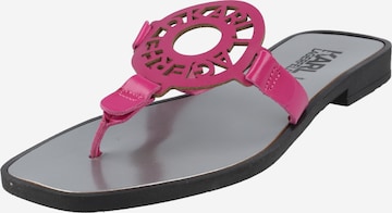 Tongs 'SKOOT' Karl Lagerfeld en rose : devant