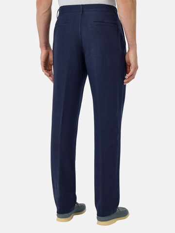Regular Pantalon à plis Boggi Milano en bleu