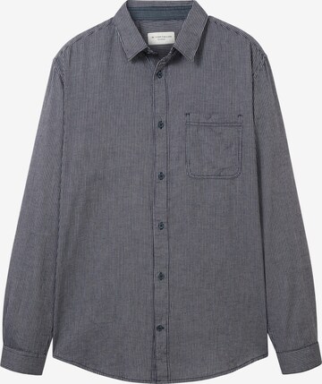 TOM TAILOR Button Up Shirt in Blue: front