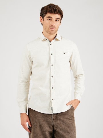 Coupe regular Chemise TOM TAILOR en blanc : devant