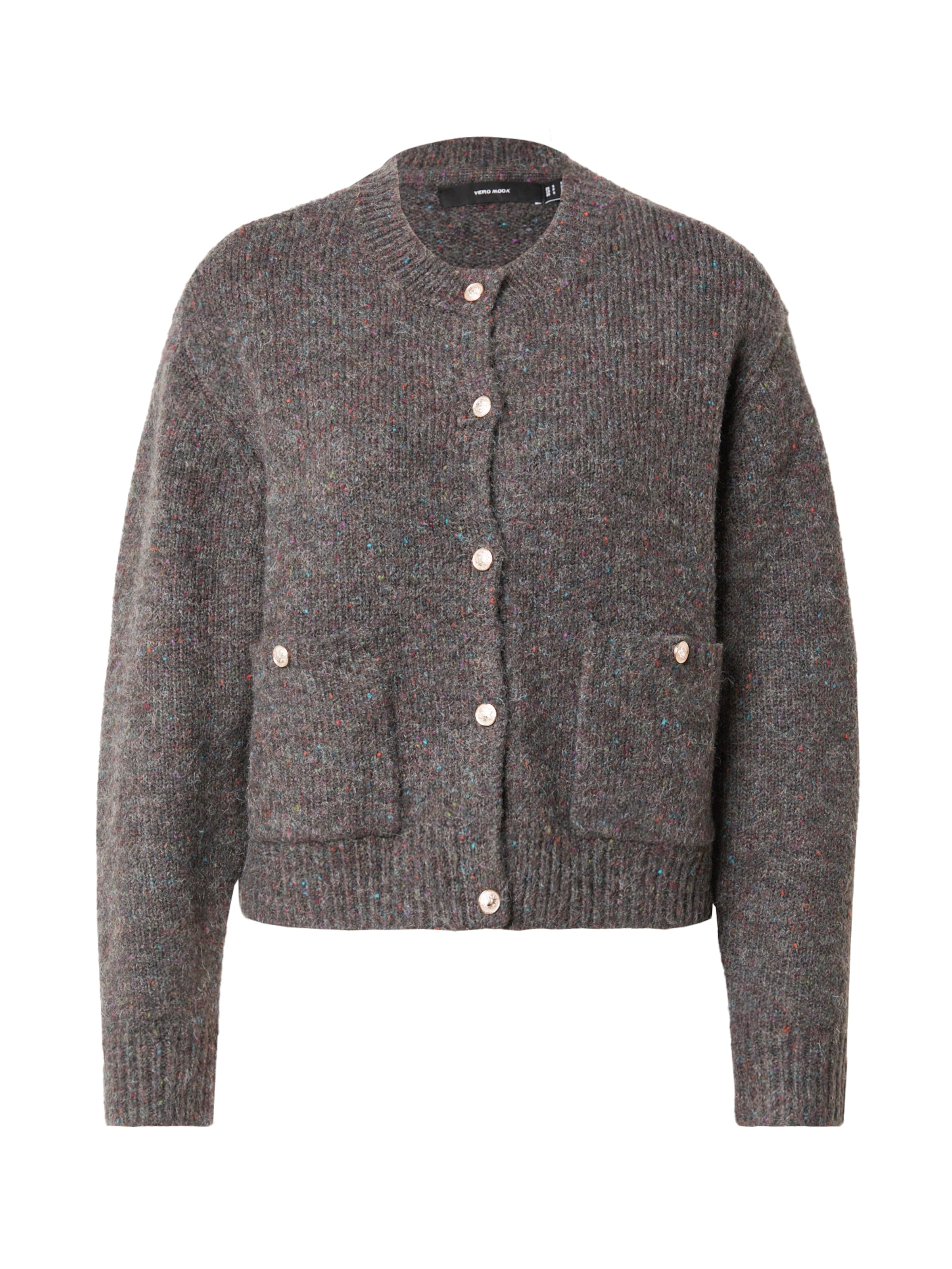 VERO MODA Strickjacke 'VMCONTIGO' in Grau: Vorderseite