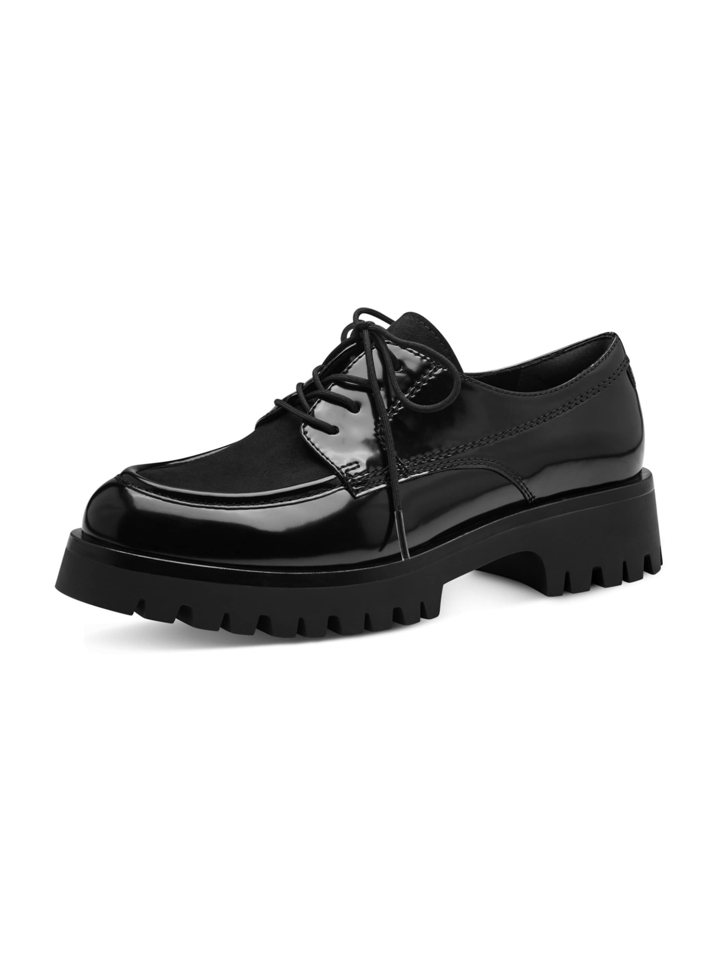 Chaussure à lacets Tamaris en noir : devant