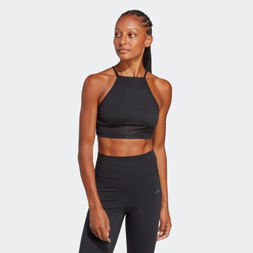 ADIDAS PERFORMANCE Bustier Sporttop 'Dance ' in Zwart: voorkant