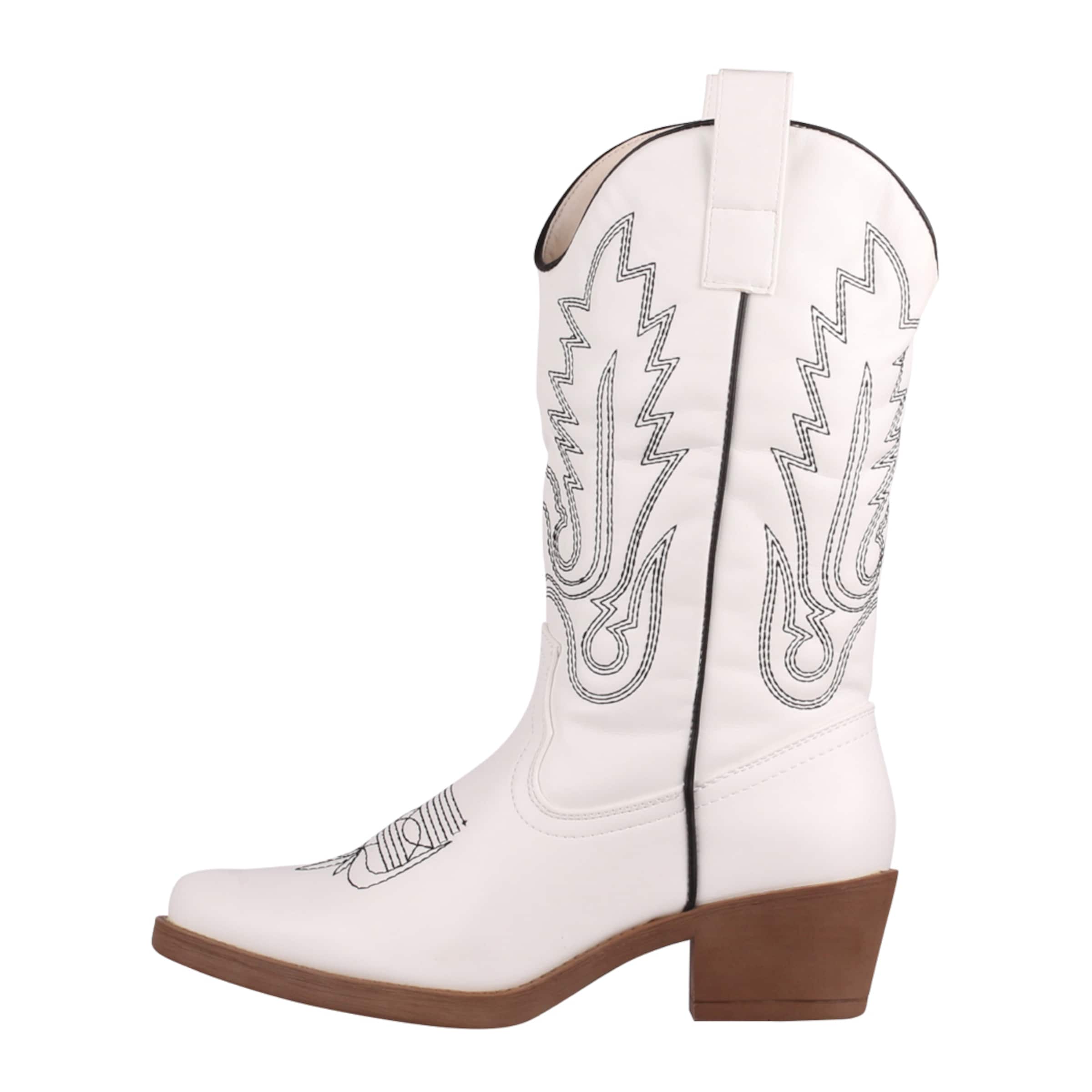 Bottes de cowboy Elara en blanc