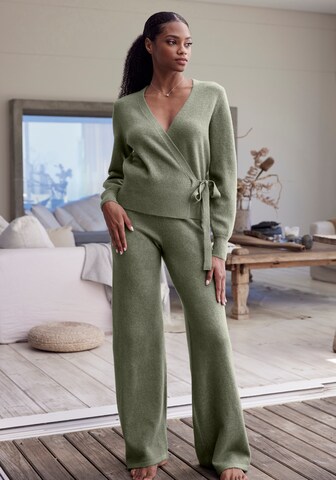 Cardigan LASCANA en vert : devant