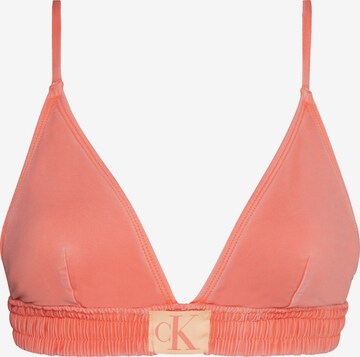 Calvin Klein Swimwear Trojúhelníková Horní díl plavek – oranžová: přední strana