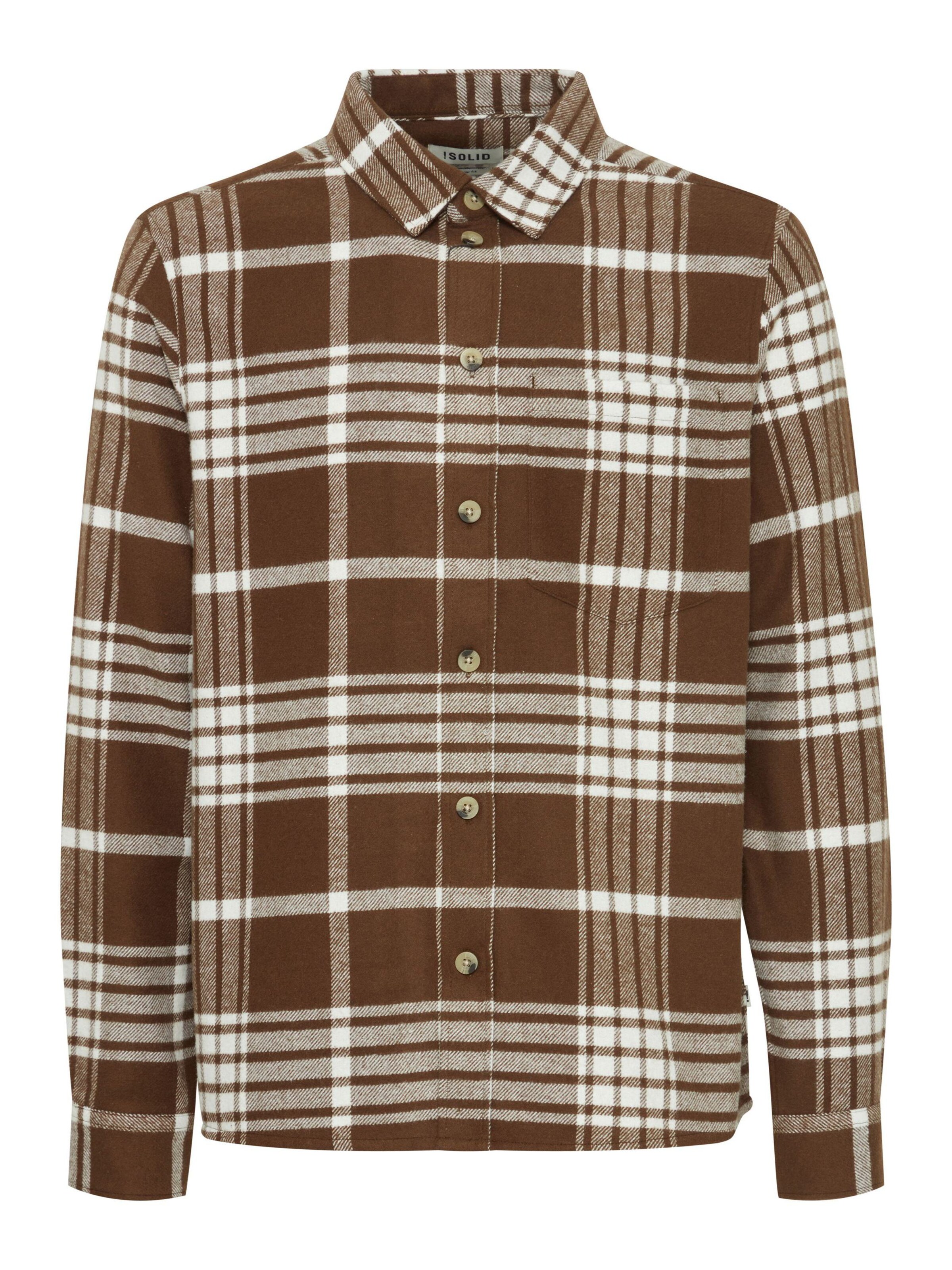 !Solid Regular fit Overhemd 'Nab' in Bruin: voorkant