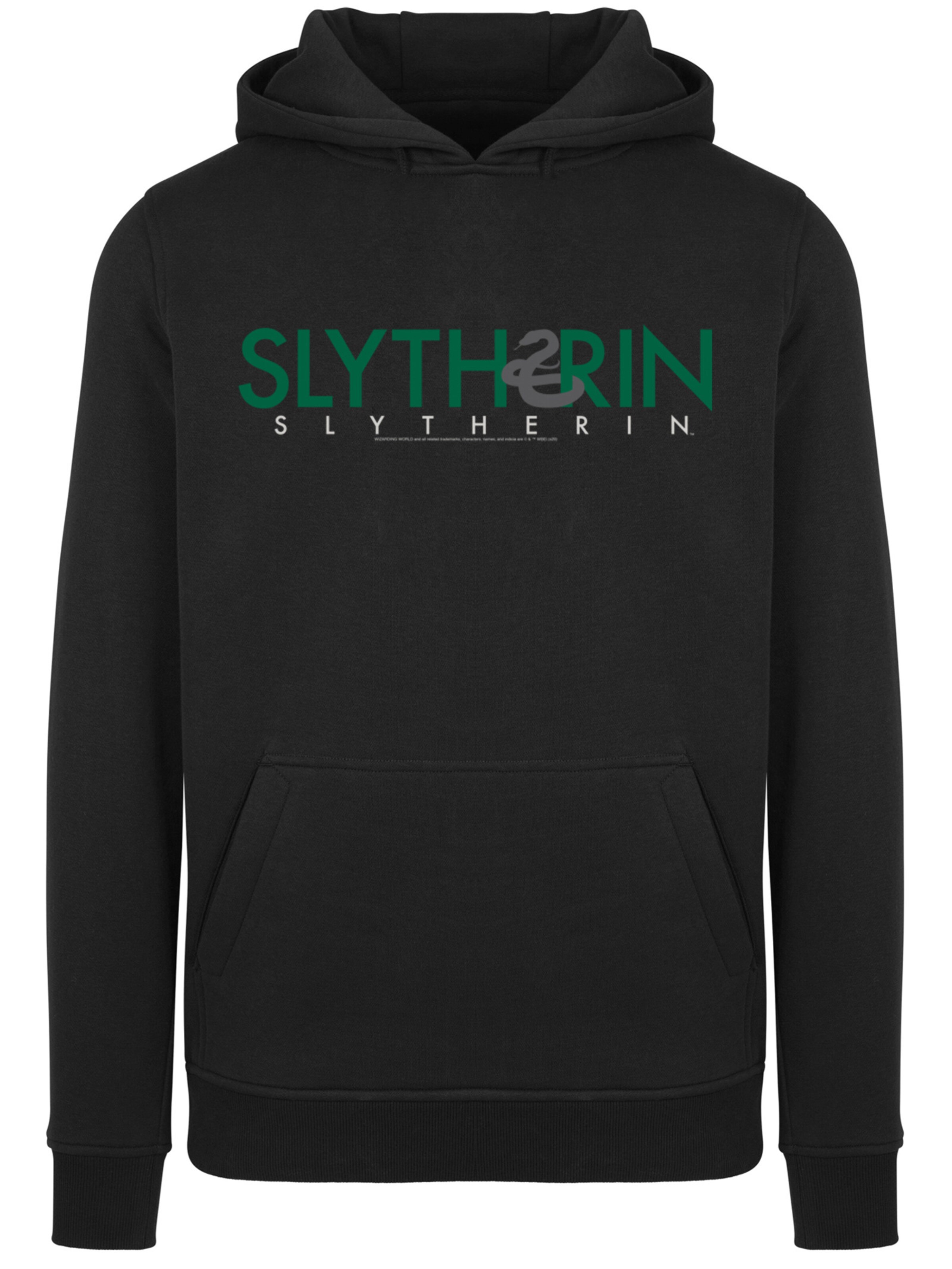 F4NT4STIC Sweatshirt 'Harry Potter Slytherin' in Zwart: voorkant