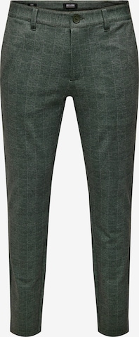 Pantalon chino 'Mark' Only & Sons en vert : devant