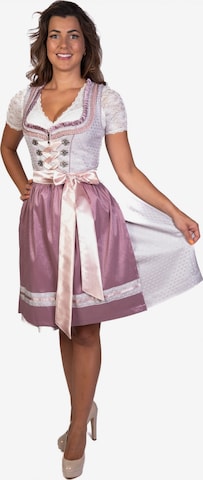 Trachtl Dirndl 'Vicky Dirndl Trachtenkleid Damen 2:TLG' in Lila: Vorderseite