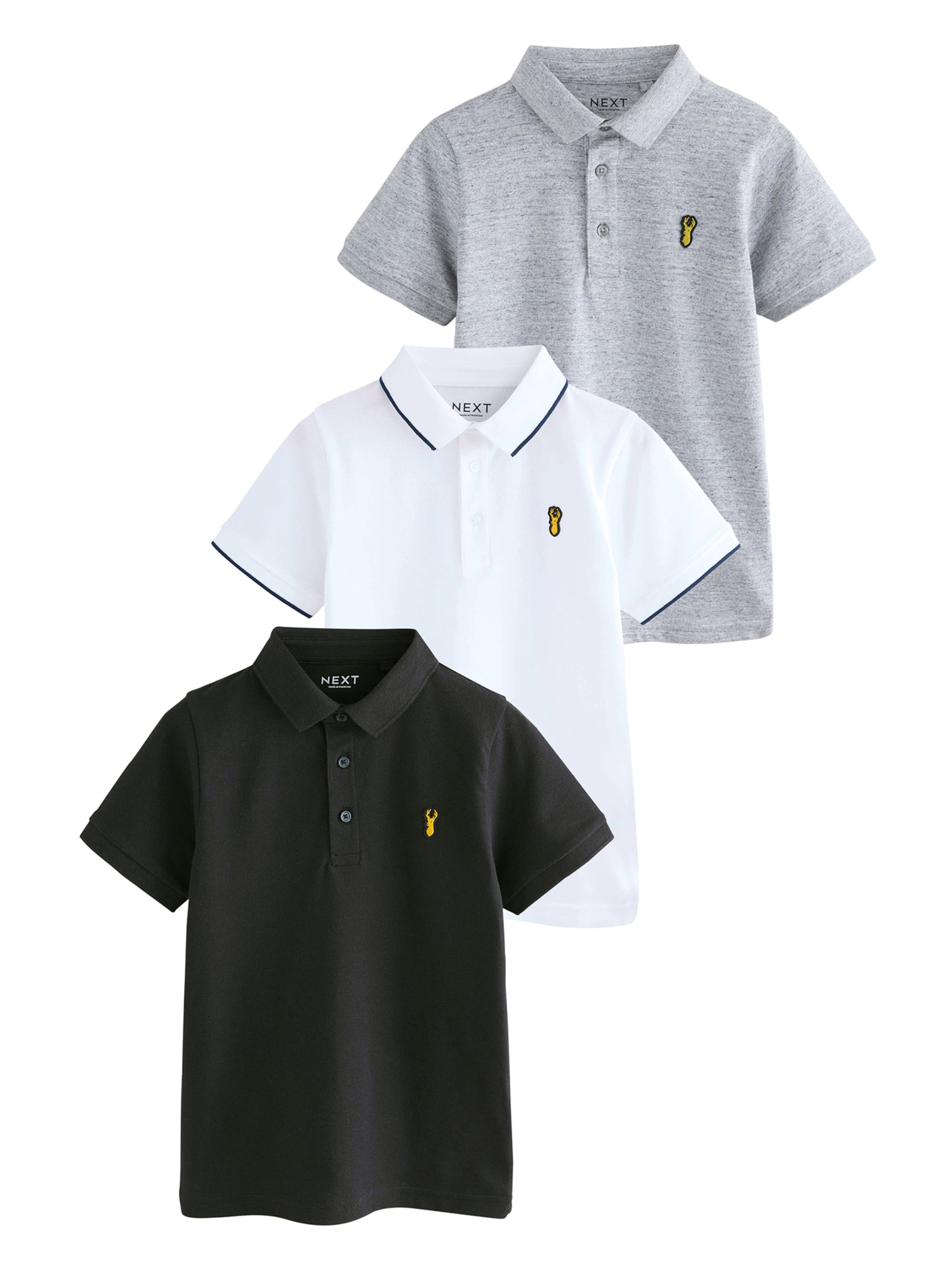 Next T-shirt i grå: framsida