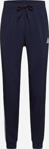 ADIDAS SPORTSWEAR Zwężany krój Spodnie sportowe 'Aeroready Essentials Tapered Cuff 3-Stripes' w kolorze niebieski: przód