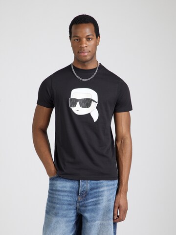T-Shirt Karl Lagerfeld en noir : devant