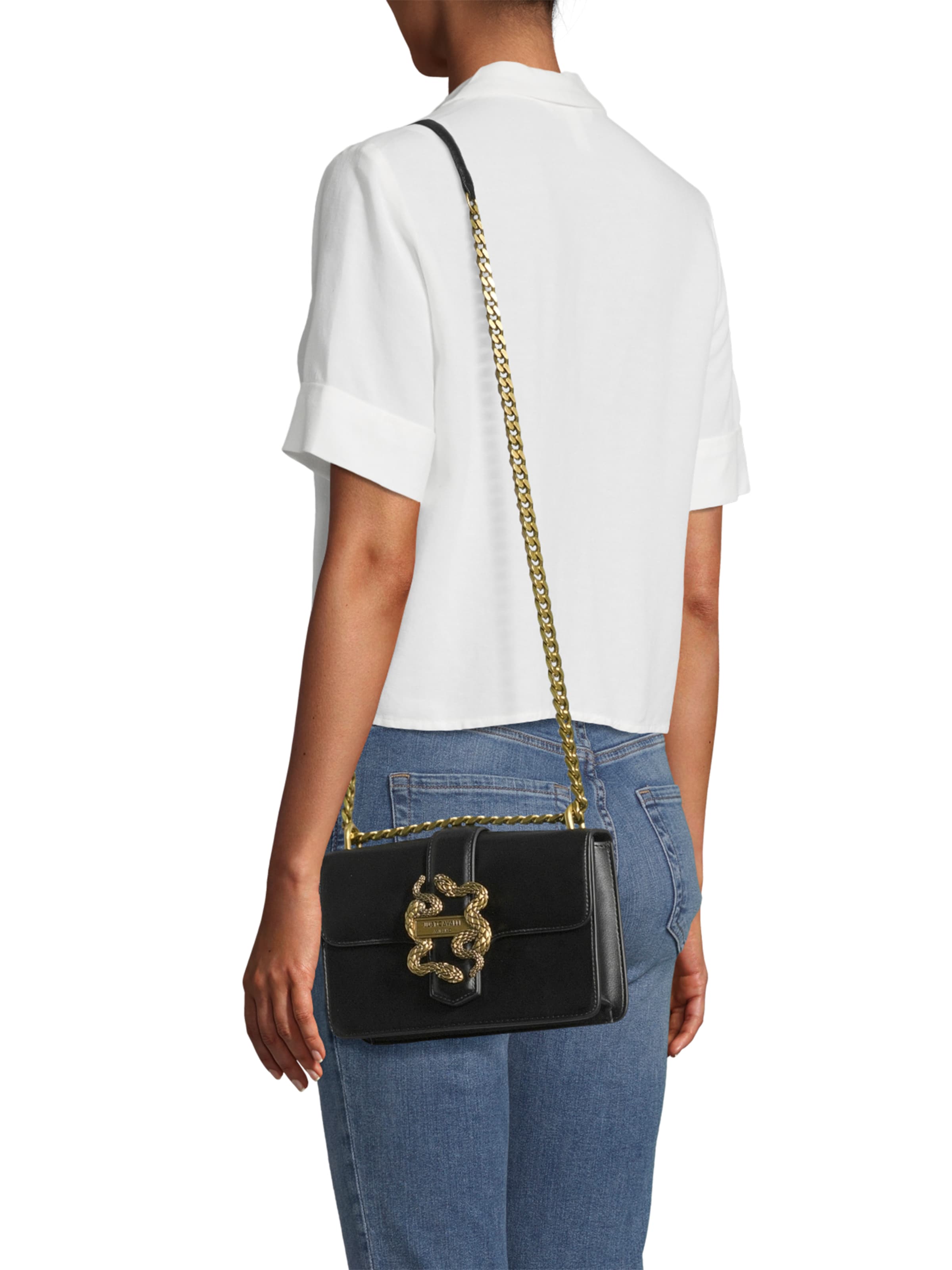 Just Cavalli Чанта с презрамки в черно