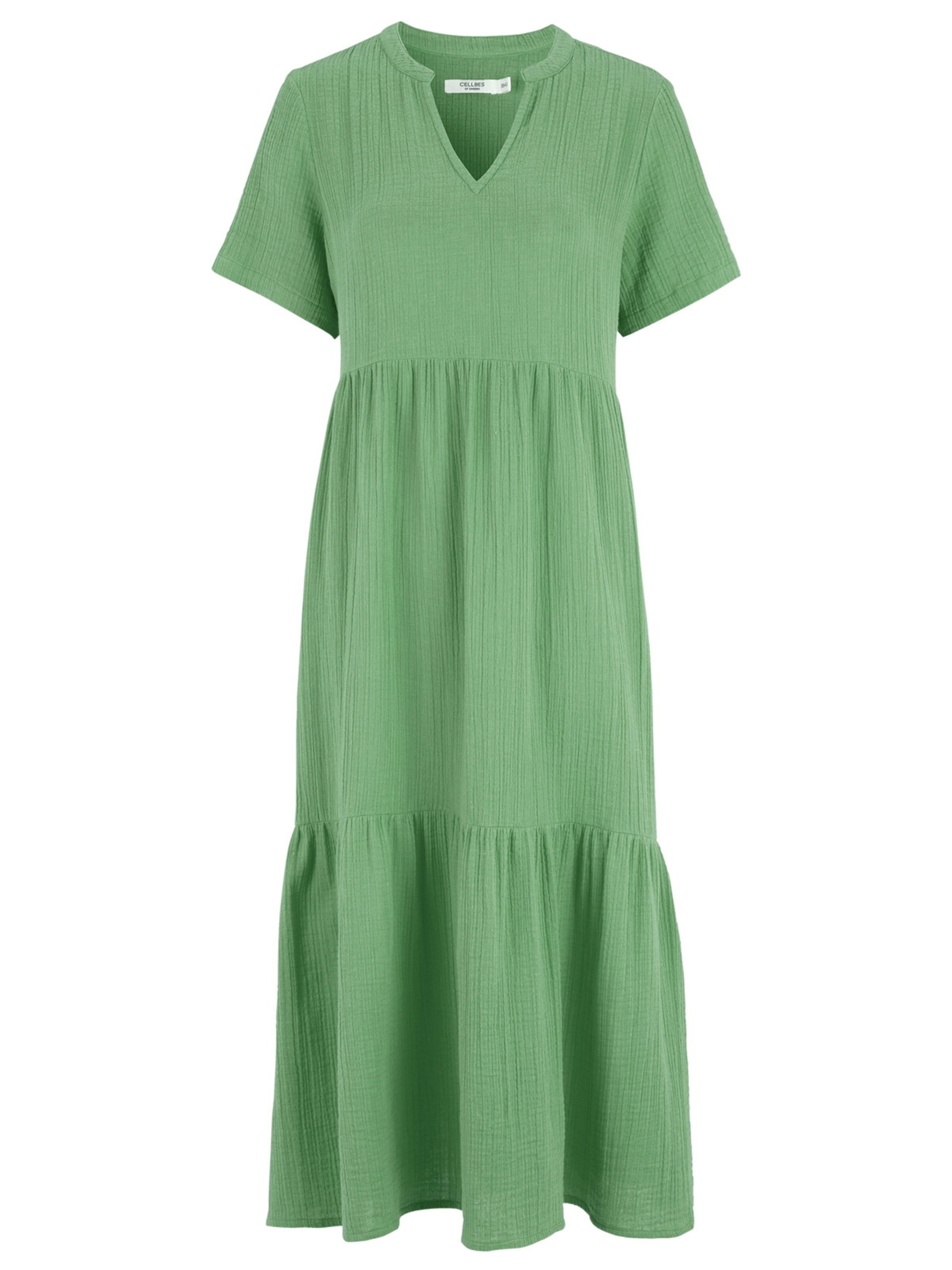 Cellbes of Sweden Jurk in Groen: voorkant