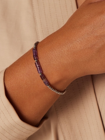 Lucardi Armband 'Naturstein' in Silber