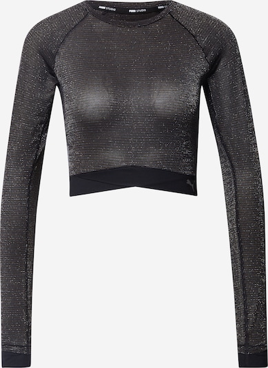 PUMA Funkcionalna majica | črna / srebrna barva, Prikaz izdelka