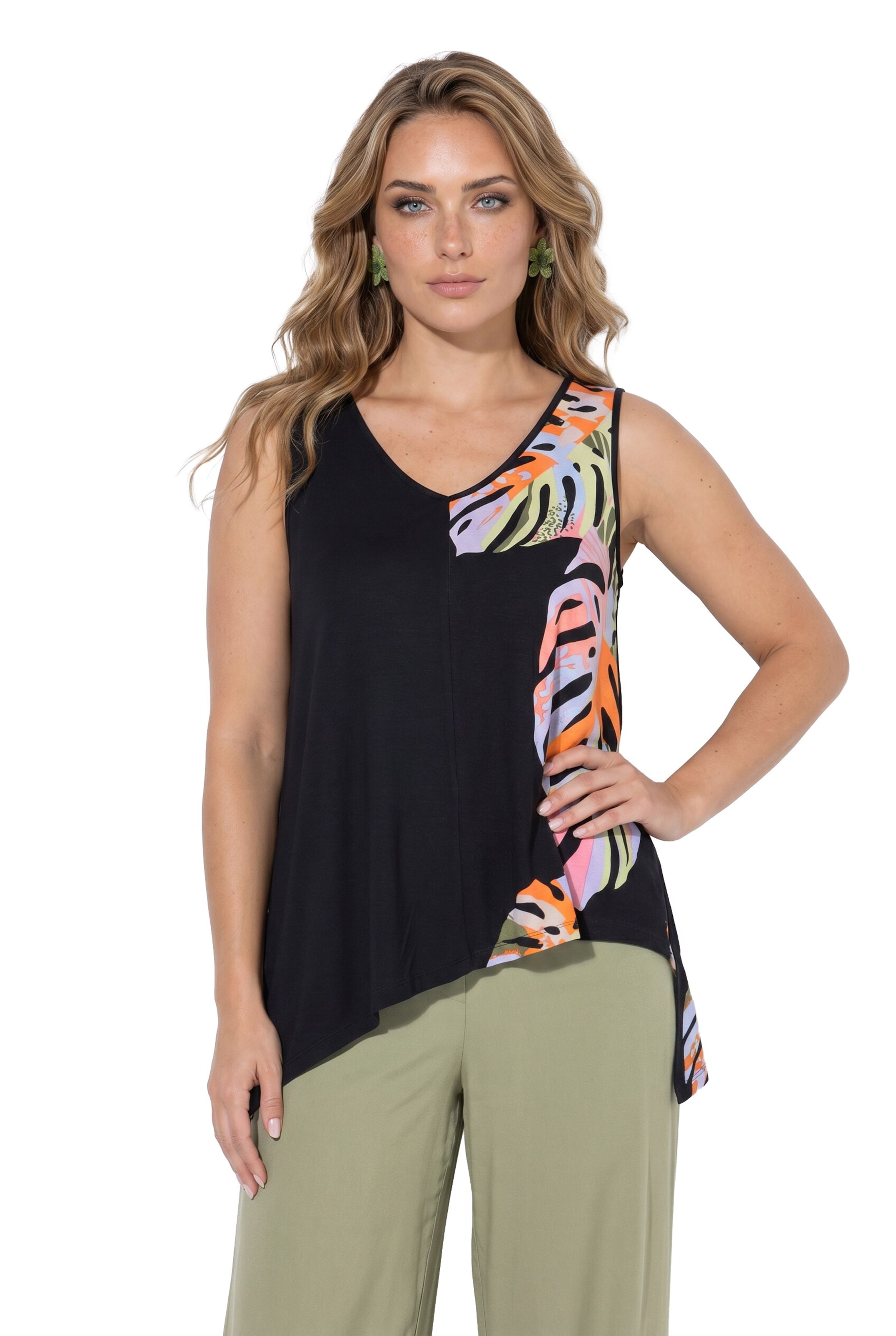 Angel of Style Top in Zwart: voorkant