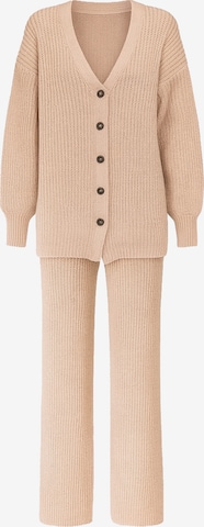 Tenue d'intérieur Elara en beige : devant