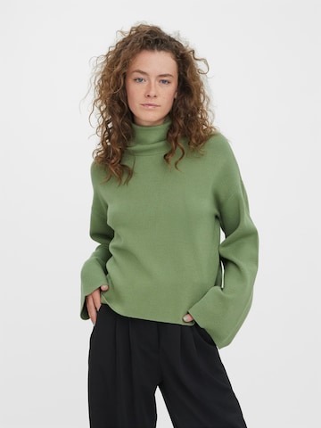 VERO MODA Sweter 'GOLD' w kolorze zielony: przód