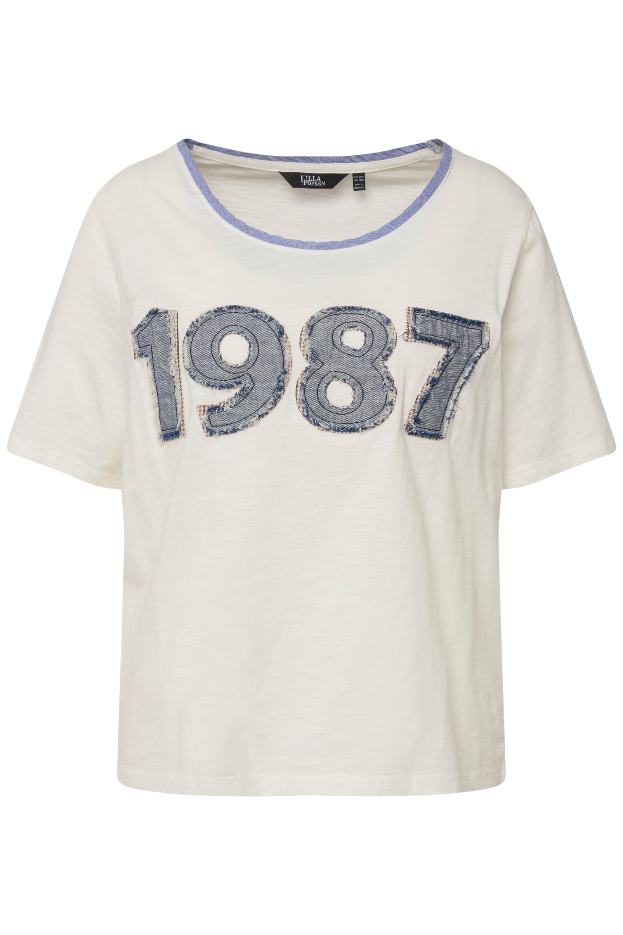 T-shirt Ulla Popken en blanc : devant