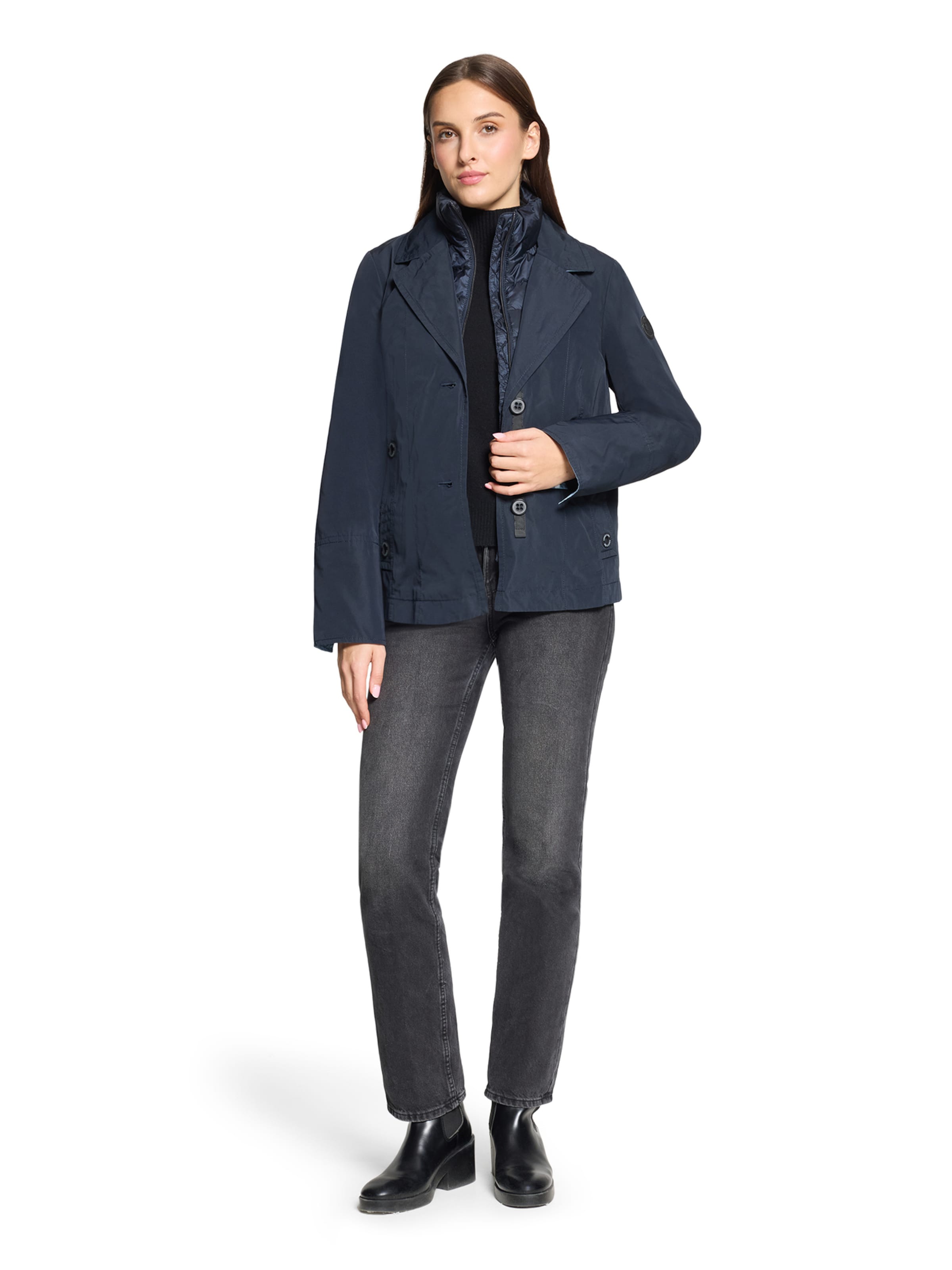 Amber & June Between-Season Jacket in Blue