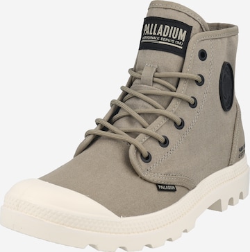 Palladium - Botas con cordones 'Pampa' en verde: frente