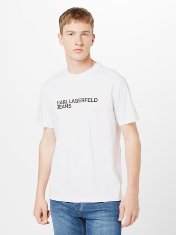 KARL LAGERFELD JEANS Majica | bela barva: sprednja stran