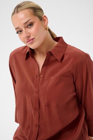KAFFE CURVE - Blusa em castanho