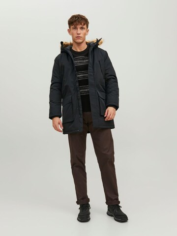 JACK & JONES Winterparka in Schwarz