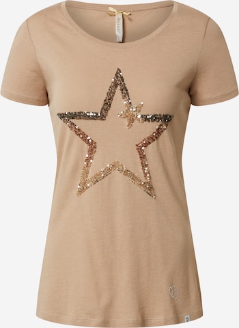 Key Largo T-Shirt 'Twinkle' in Beige: predná strana