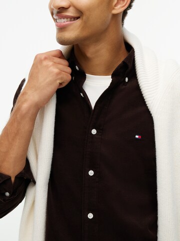 TOMMY HILFIGER Regular fit Overhemd in Bruin