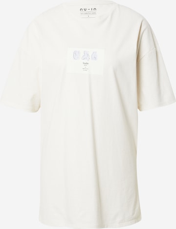 T-shirt NU-IN en blanc : devant