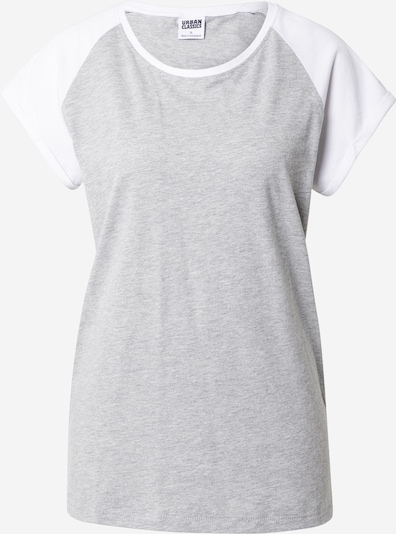 Urban Classics Majica | pegasto siva / bela barva, Prikaz izdelka