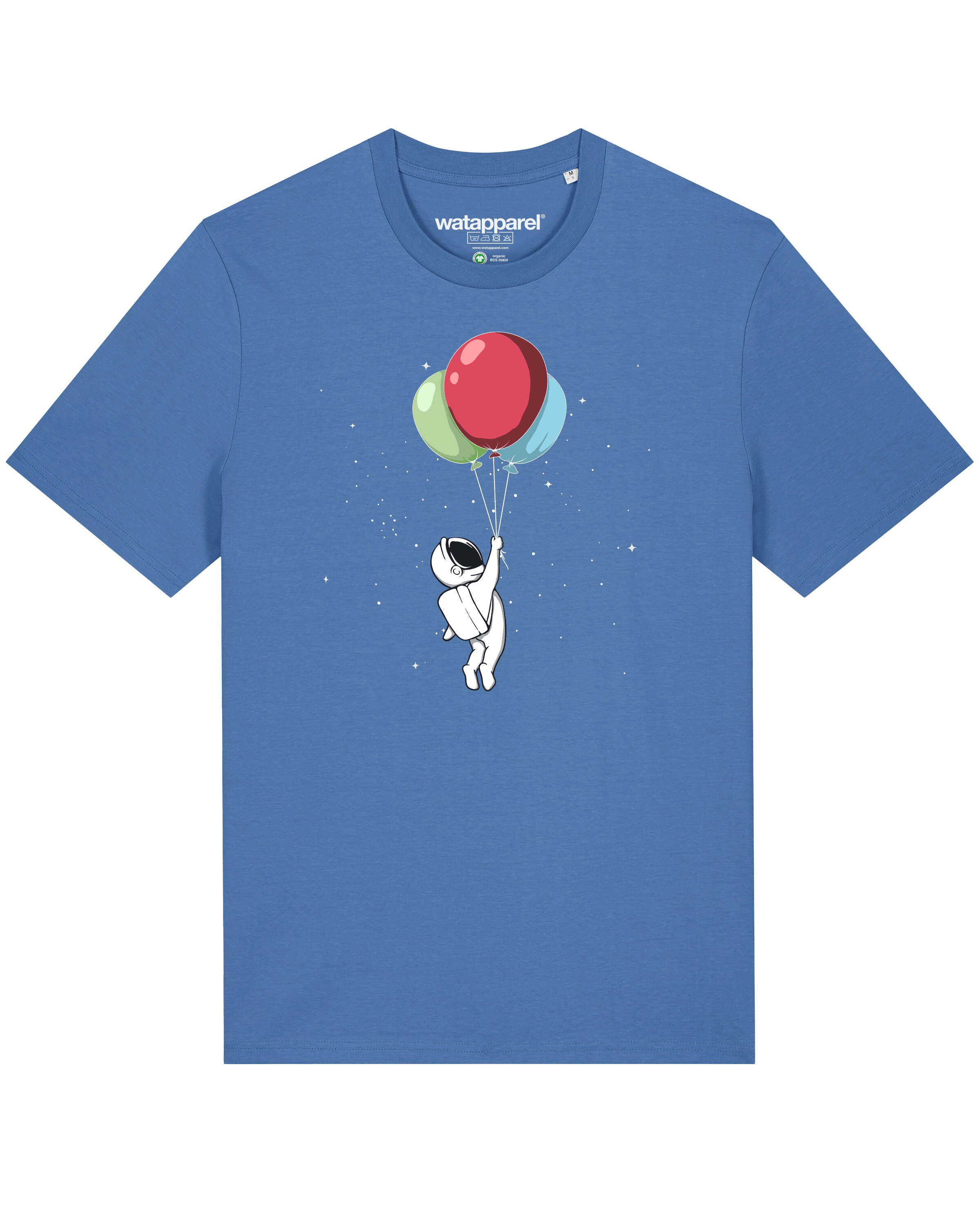 Watapparel Shirt 'Little Balloon Astronaut' in Blauw: voorkant