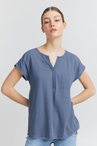 Fransa Blouse 'Zawov' in Blauw: voorkant