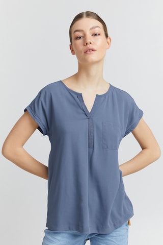 Fransa Blouse 'Zawov' in Blauw: voorkant