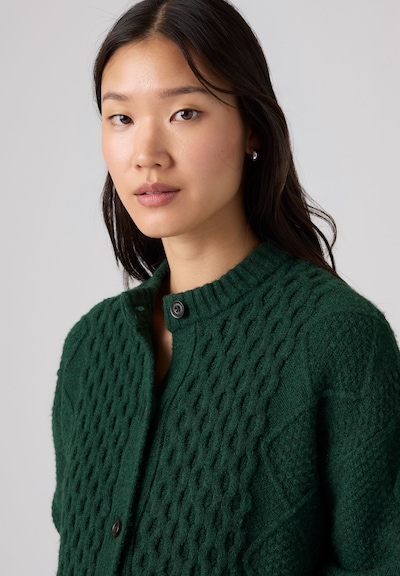 LEVI'S ® Strickjacke 'Charlotte' in L in dunkelgrün, Produktansicht