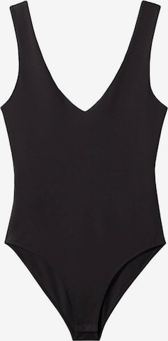 MANGO T-shirtbody 'Sally' i svart: framsida
