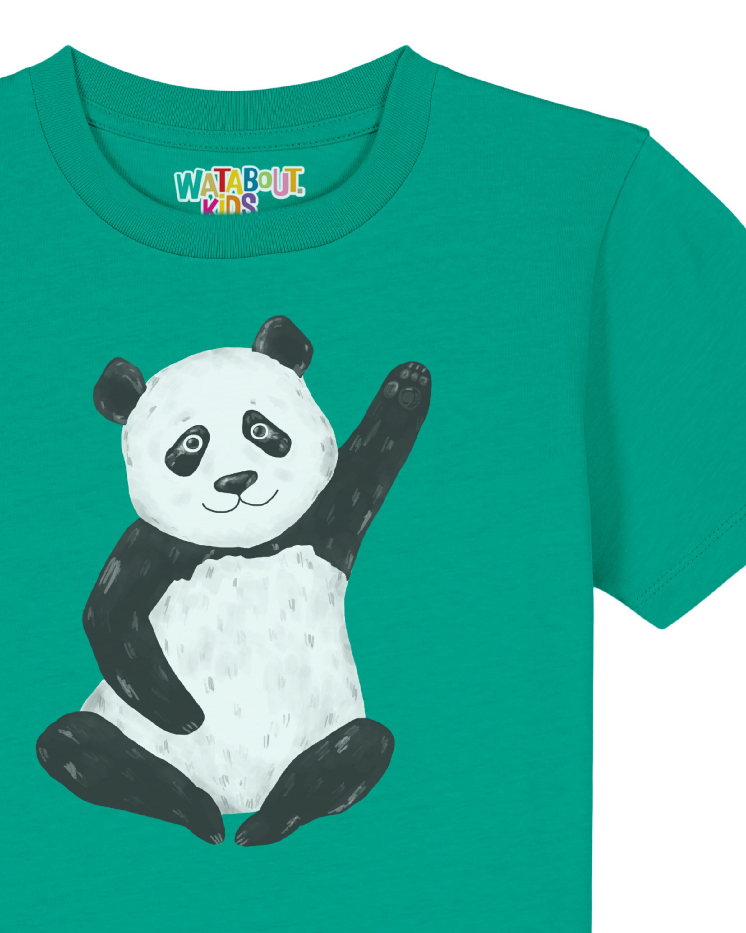 Maglietta 'Panda' di watabout.kids in verde