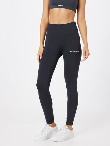 Röhnisch Skinny Workout Pants 'Court' in Black: front