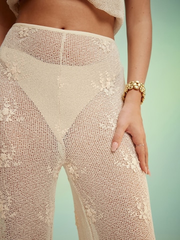 Wide Leg Pantalon Next en beige