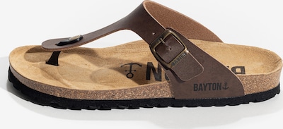 Šlepetės per pirštą 'MERCURE' iš Bayton, spalva – smėlio / šokolado spalva, Prekių apžvalga