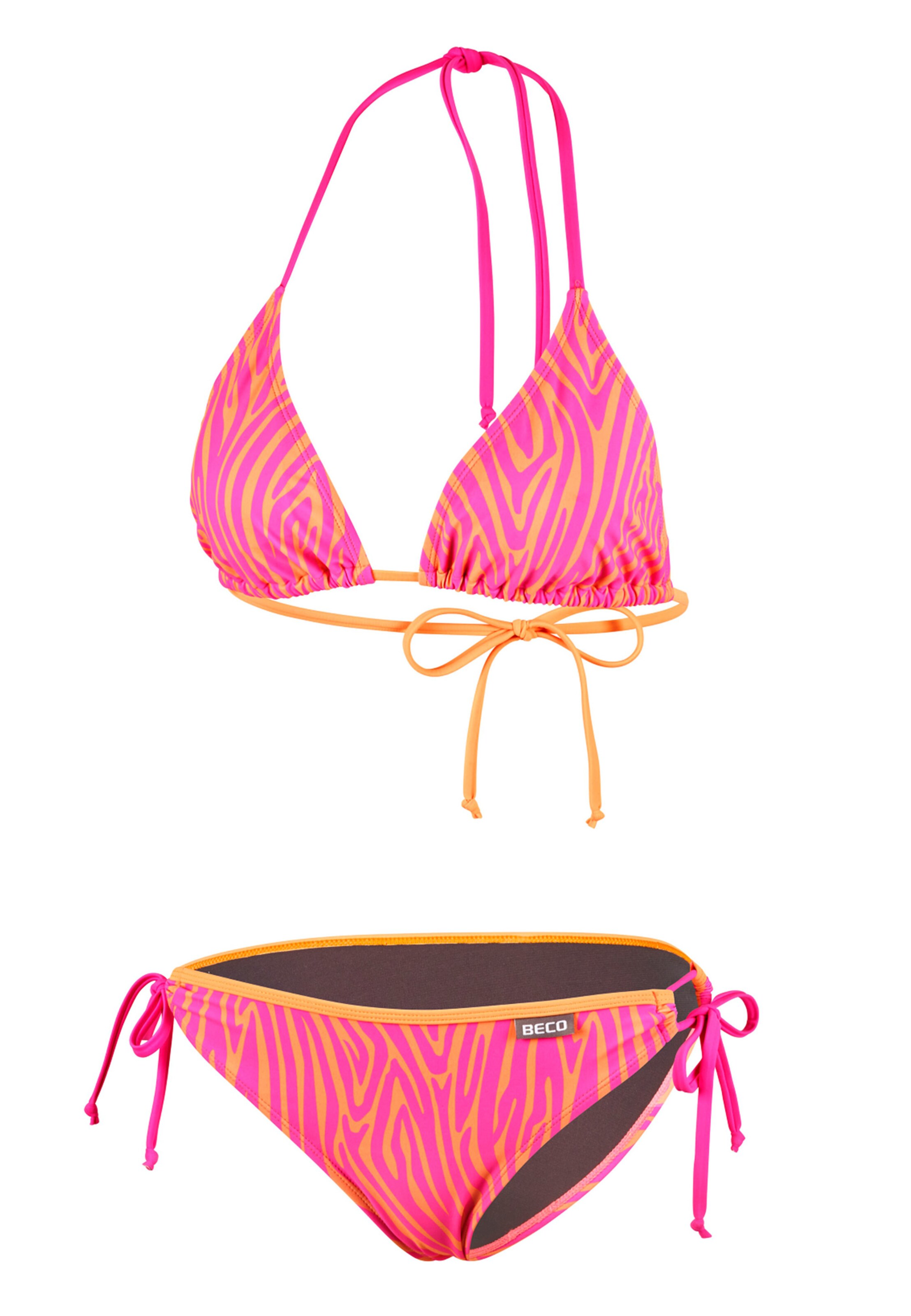 BECO the world of aquasports Bustier Bikini 'Zebra Vibes' in Oranje