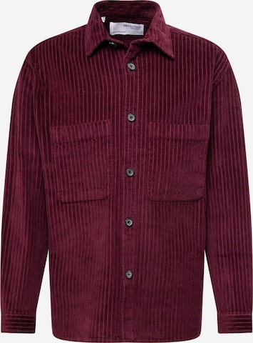 Coupe regular Chemise 'Peder' SELECTED HOMME en rouge : devant